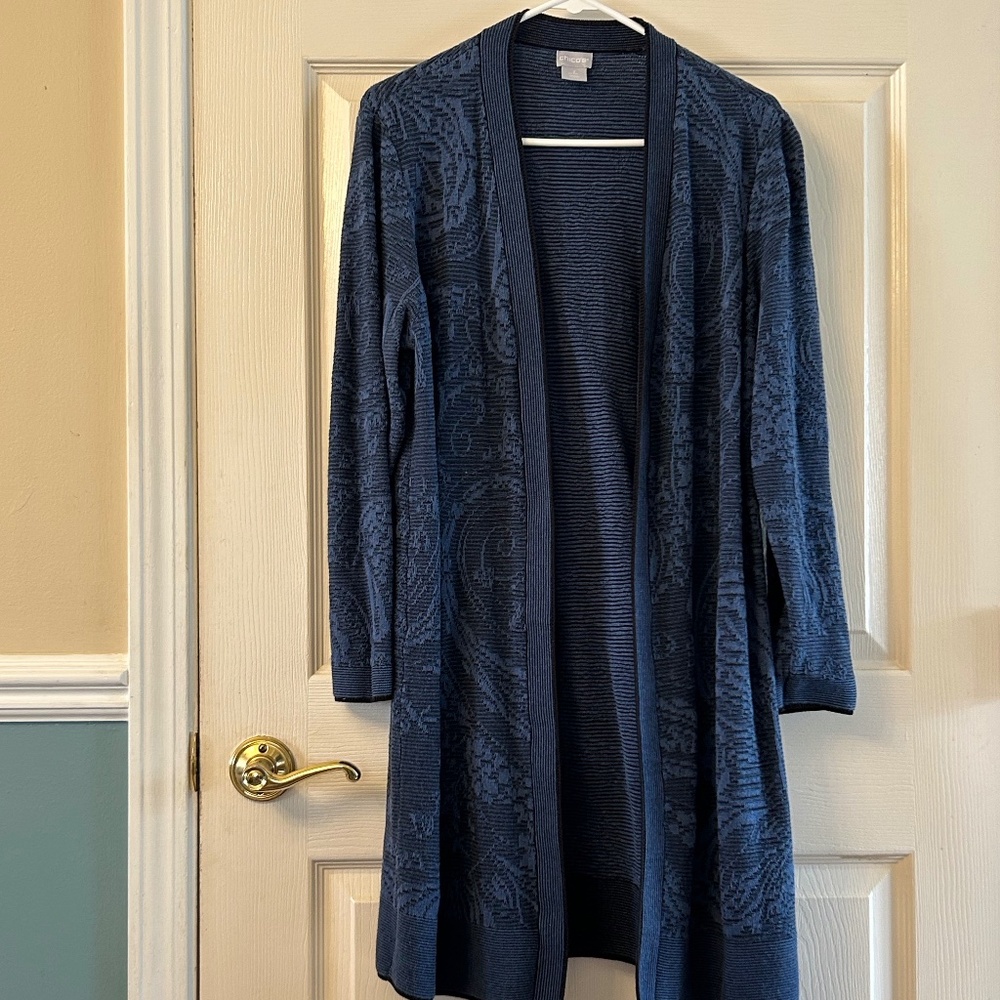 Chico’s Long Cardigan, Size 2